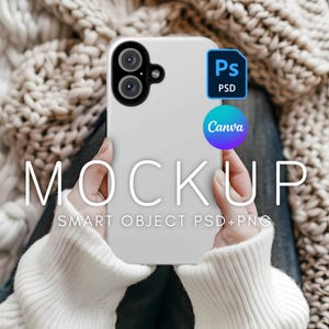 Mockup custodia iPhone 16, modello custodia iPhone, mockup PSD, mockup telefono Canva, mockup Boho per telefono, mockup custodia telefono, livello oggetto avanzato