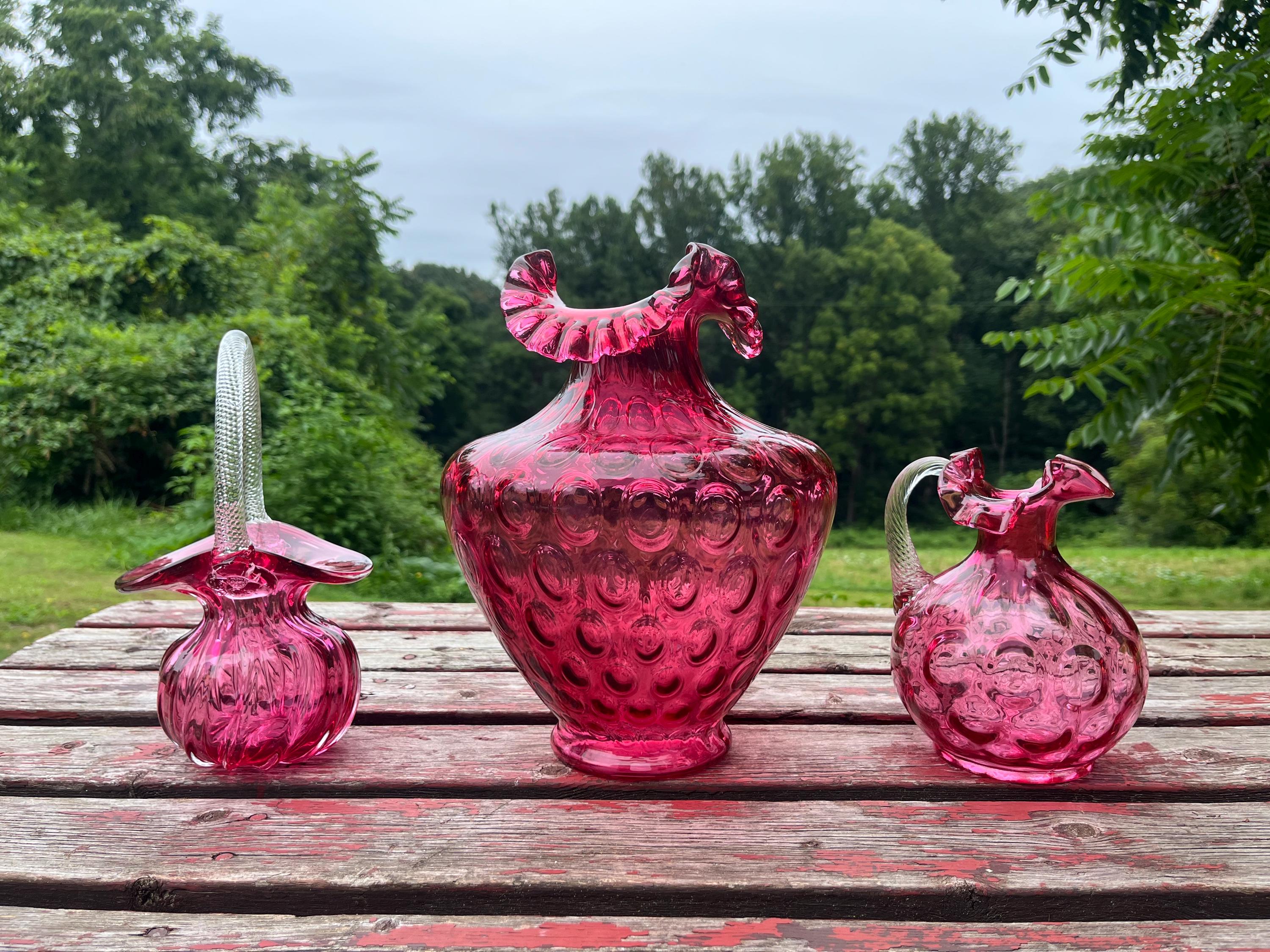 Fenton Rose Pitcher - Etsy