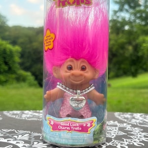 2006 Good Luck Charm Trolls 3&quot; DAM Troll Doll - NEW in box - Y2K 90’s Kids Nostalgia Collectible Gift Millenial 2000’s Decor Collector Toys