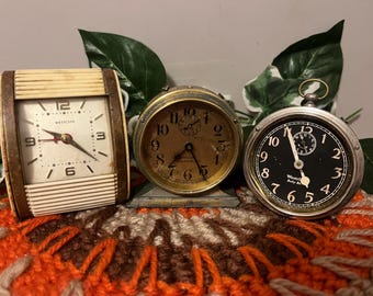 Antique Westclox Baby Ben Peg Leg Big Ben De Luxe Travel Roll Top You Pick!