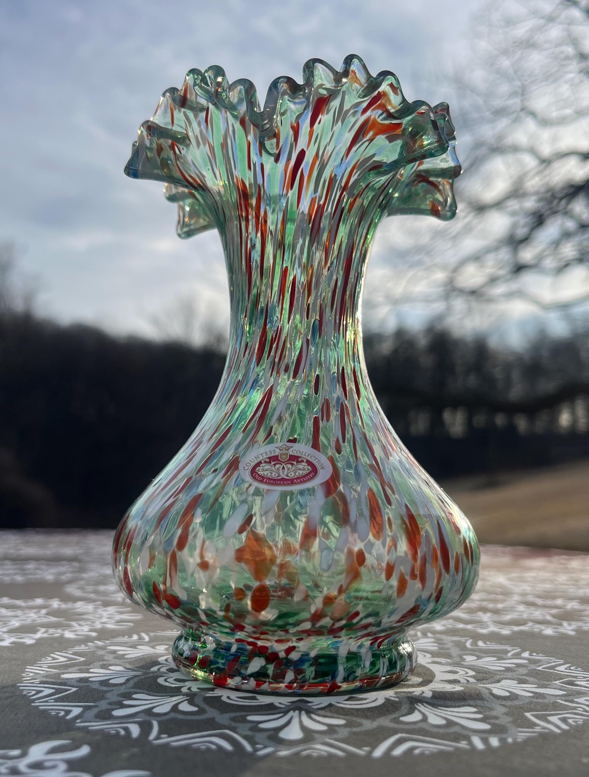 Murano Red Vase - Etsy