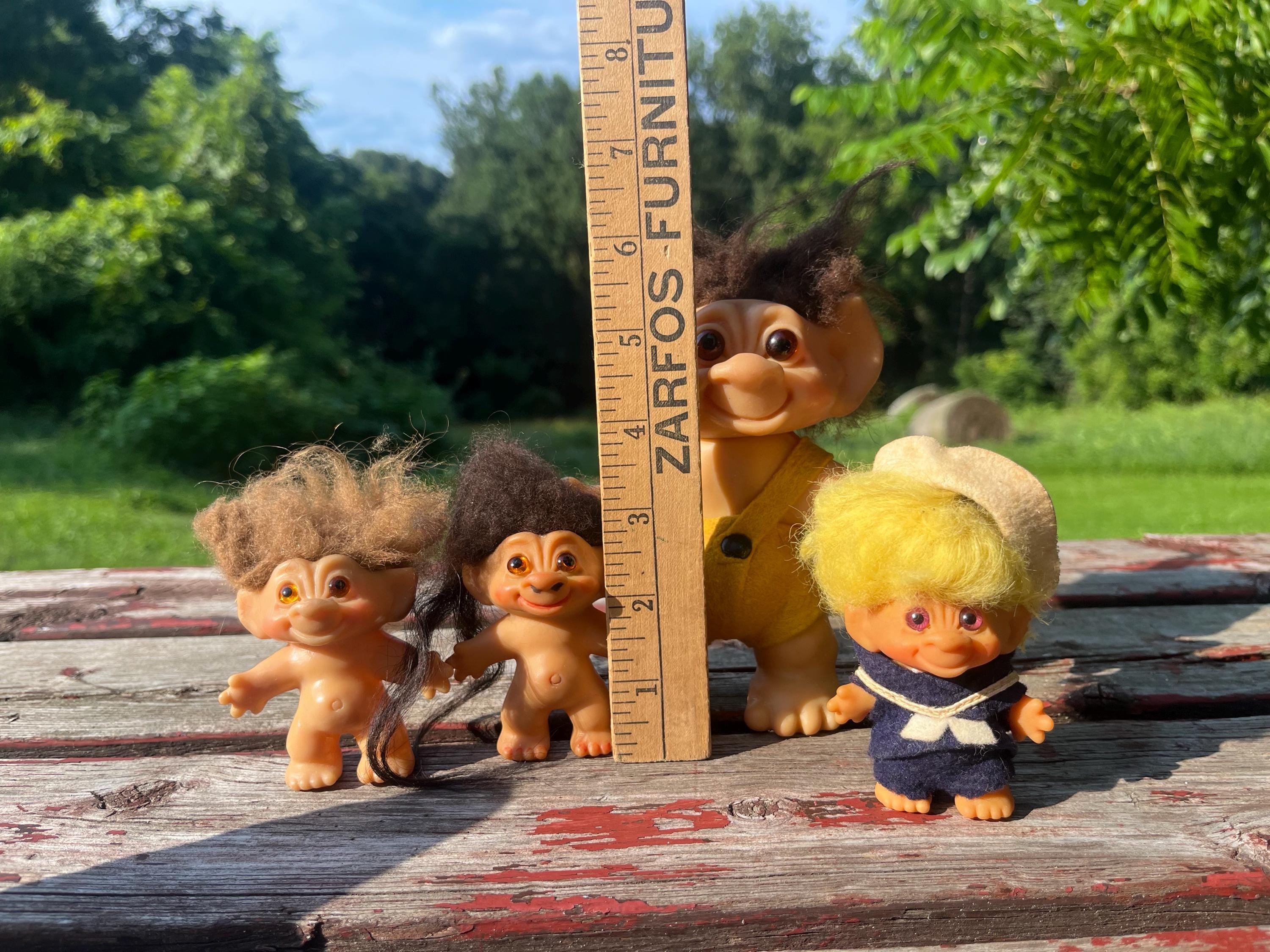 Original Troll Dolls Vintage 1960's Thomas Dam Small Large Real