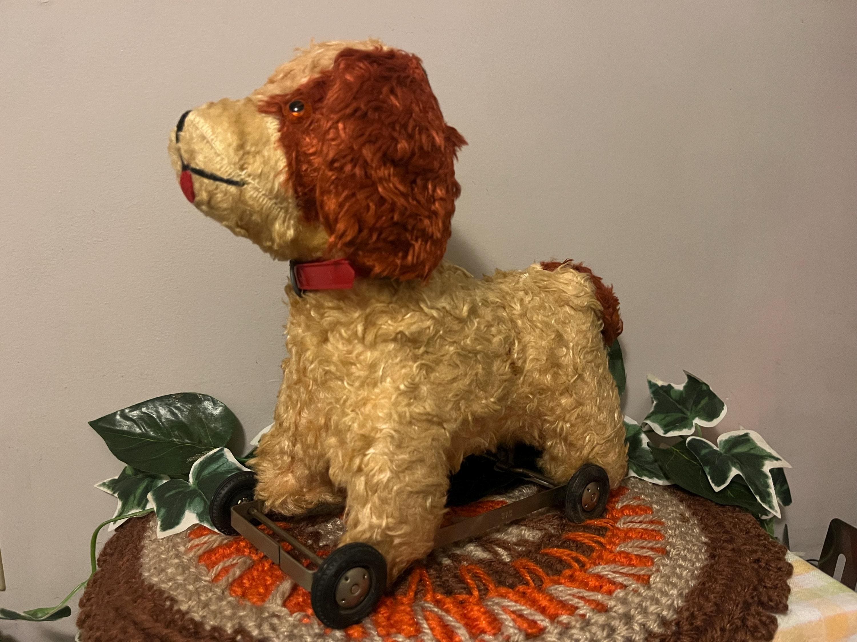 Steiff Dog on Wheels - Etsy