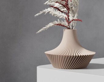 The Kitan – Elegante jarrón impreso en 3D para flores secas | Diseño ecológico | Paleta de colores diversa | Diferentes tamaños