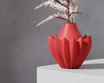 Le Makio – Élégant vase à fleurs séchées imprimé en 3D | Conception respectueuse de l'environnement | Jeu de couleurs mat | Des tailles différentes