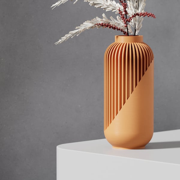 The Yao Vase – Moderne und Einzigartige Dekoration für Trockenblumen | Öko-freundlicher 3D-Druck | Vielfältige Farbwahl | Verschiedene Größe