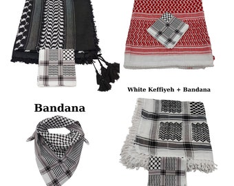 Palestina Bandana+Palestina Kefiye, Palestina - Kufiyah, Kufiya, hoofdband, sjaal, Kuffiyeh - Shemagh patroon, vlag, Roba bandana, Keffiyeh