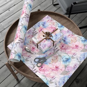Muttertags-Geschenkpapier, hübsches Frühlings-Pastell-Blumen-Geschenkpapier, besonderes Oster-Geschenkpapier, schickes Preppy-Girly-Geburtstags-Geschenkpapier