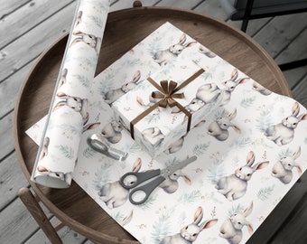 Kaninpresentpapper, påsk babyshower presentpapper
