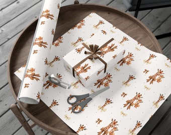 Giraffe Gift Wrap, Animal Print Wrapping Paper, Baby Shower