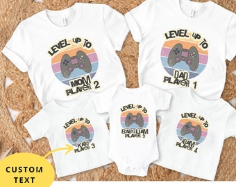 Leveled Up to Dad Shirt, Player 1 Shirt, Gamer Dad Shirt, Matching Dad Shirt, Dad Son Shirt, Father's Day, Gamer Dad Gift, Gift For Husband