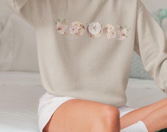Floral Moon Sweatshirt, Moon Phases Sweatshirt, sweatshirt-for-mama Celestial Shirt, Floral Moon Shirt, Lunar Cycle Sweater, Astrology Shirt