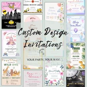 Custom Invitation Design | Personalized Digital Invitations for Any Occasion | Made To Order | Digital Download
