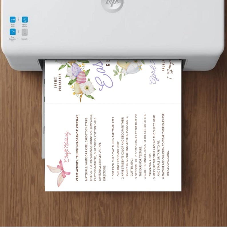 Easter Program Fly Editable Easter Program & Flyer Template | Spring Egg Hunt Floral ...