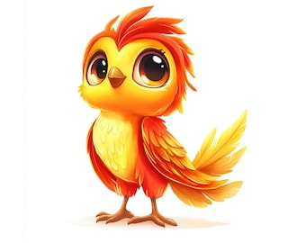 Väggkonst för barnrum med Phoenix, söt Phoenix-tryck, mytisk fantasiinredning för barn, utskrivbar konst för barnrum, digital nedladdning
