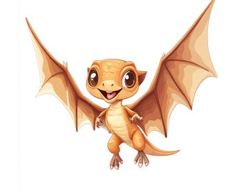 Väggkonst för barnrum med pterodactyl, söt flygande dinosaurietryck, förhistorisk barnrumsdekor, utskrivbar konst för barnrum, digital nedladdning