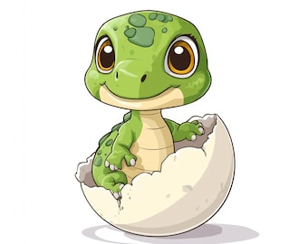 Väggkonst för barnrum med kläckning av dinosaurie, söt dinosaurieäggtryck, förhistorisk djurinredning, utskrivbar barnrum, digital nedladdning