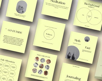 Plantillas de Instagram para coaches de bienestar: Publicaciones e historias minimalistas en color crema, diseño bohemio (editable en Canva)