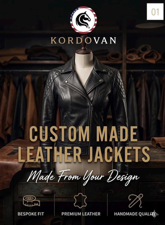 Custom Leather Jacket for Women – Bespoke Handmade Genuine Leather, Your Design