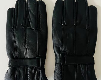 Unisex Sheepskin Leather Winter Gloves, Fleece Lined, Handmade