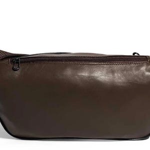 Magväska i äkta läder — Handgjord unisex midjeväska/crossbody — Justerbar rem, midjeficka för resan. bild 3