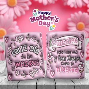 Inflated 3D Mother's Day Mug Templates