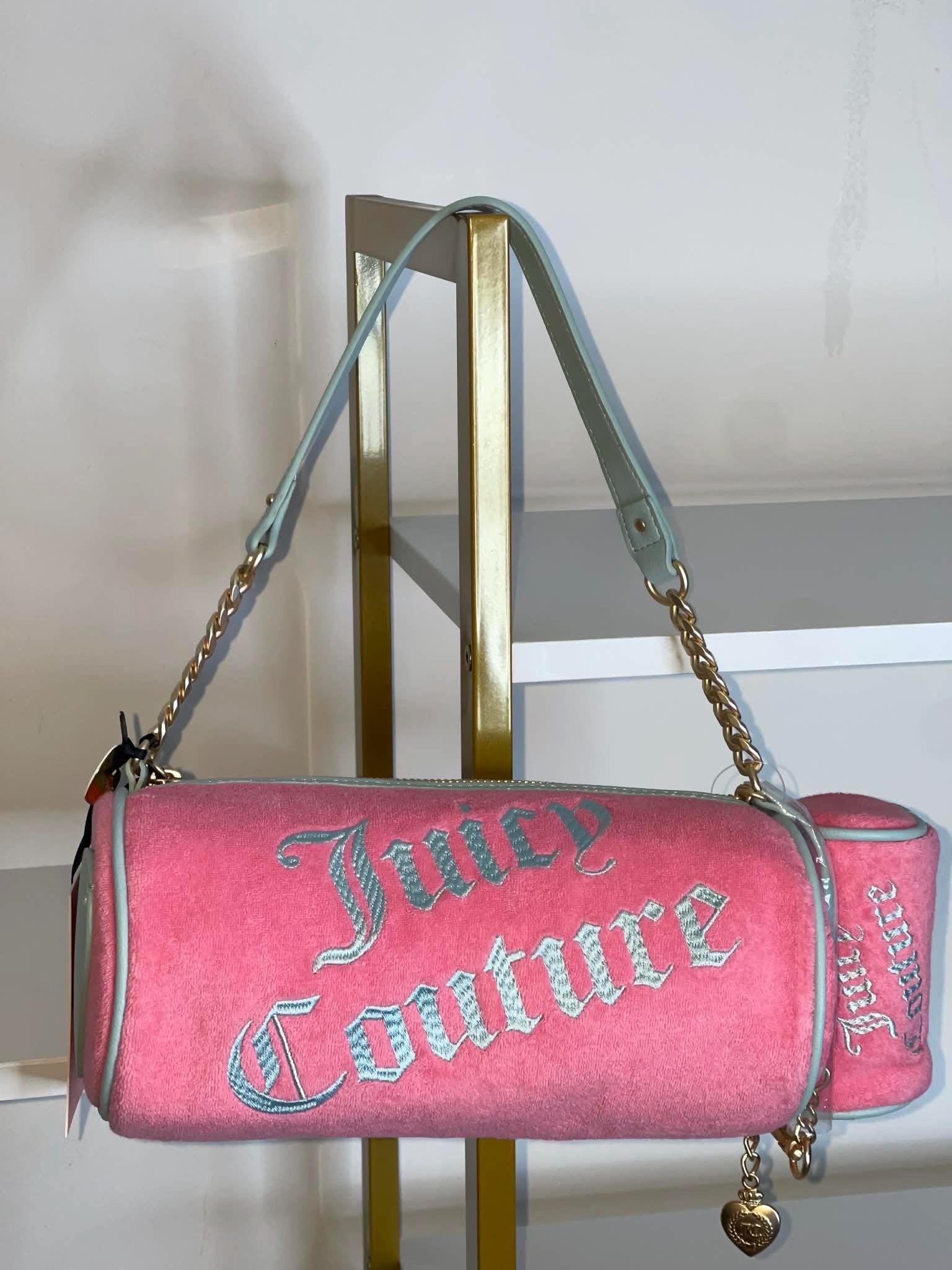Y2K 2000s style Custom Juicy Couture‎ barrel bag with rhinestone details Juicy Couture Rhinestone Bag | TikTok main image 4