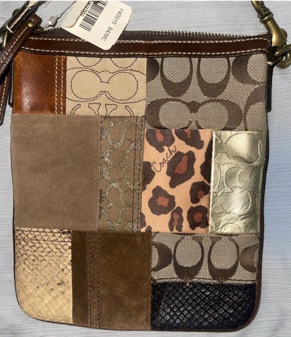 COACH Patchwork Animal Print Messenger Crossbody Shoulder Bag - Etsy