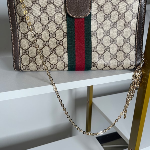 Vintage GUCCI Web Sherry Line Clutch