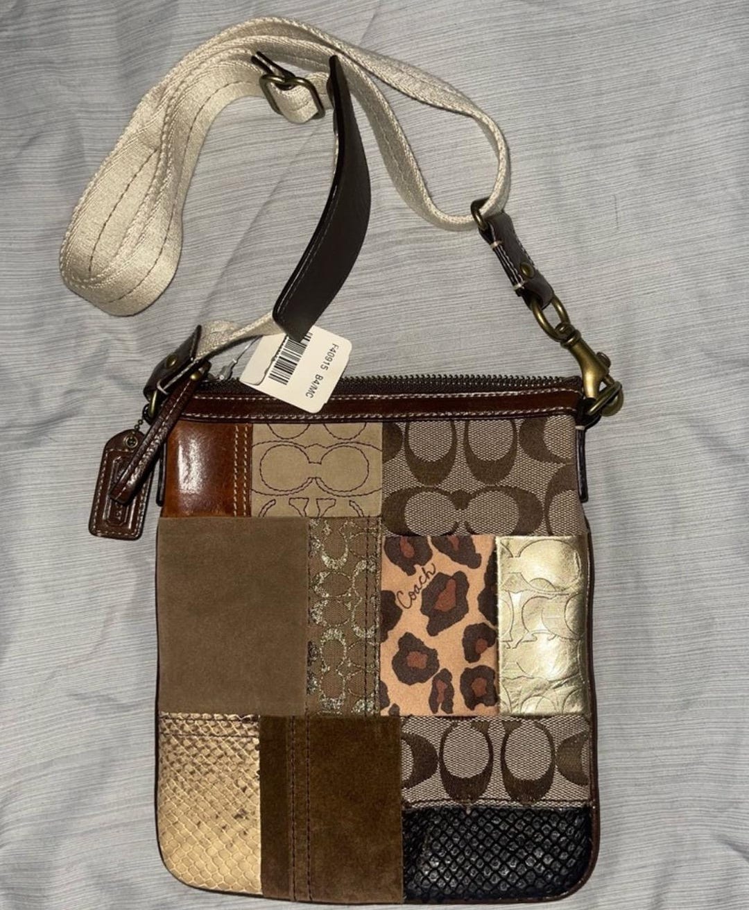 COACH Patchwork Animal Print Messenger Crossbody Shoulder Bag - Etsy