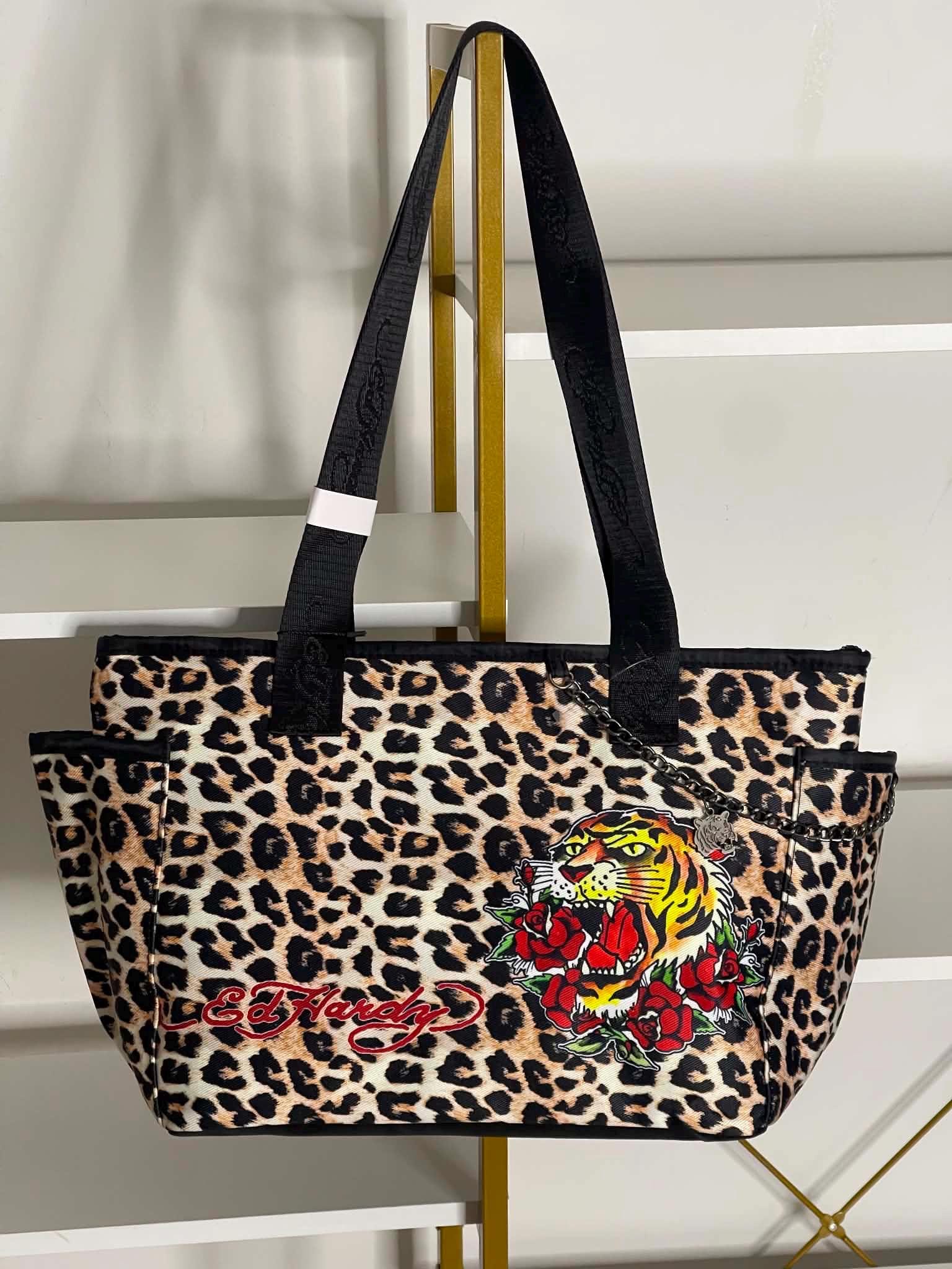 Ed Hardy Leopard Printlunch Tote Bag - Etsy