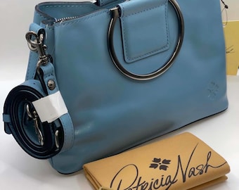 Patricia Nash Empoli Satchel Blue Fog