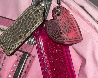 Coach Poppy PINK Ombre Storypatch Spotlight Rhinestone XL Shoulder