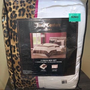 Juicy Couture Regent Leopard 3-Pc. Comforter set KING Bedding