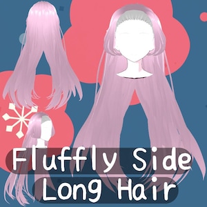 Vroid Hair Preset - Back hair - Fluffy side Long Hair
