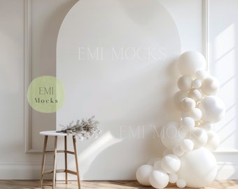 Balloon Arch Backdrop Mock Up - Balloon Mock Up - Balloon Backdrop Mock Up - Arch Mock Up - Arch Balloon Mock Up- Photography Backdrop Mock