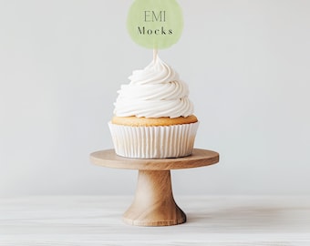 Cupcake Topper Mockup - Cupcake Mockup - Topper Mockup - Circle Topper Mockup - Digital - Blank Cupcake Topper - Simple Mockup