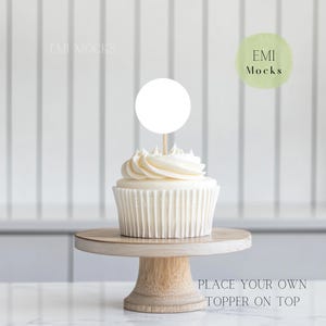 Cake Topper Mockup - Cake Topper - Cake Mock Up - Mockup topper torta minimalista - White Cake Mockup - Download digitale Mock Up