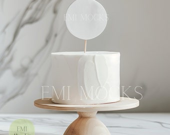 Cake Topper Mockup - Cake Topper - Kuchen MockUp - Minimalistischer Cake Topper Mockup - Weiß Kuchen Mockup - Digital Download MockUp