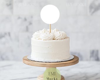 Cake Topper Mockup - Cake Topper - Kuchen MockUp - Minimalistischer Cake Topper Mockup - Weiß Kuchen Mockup - Digital Download MockUp