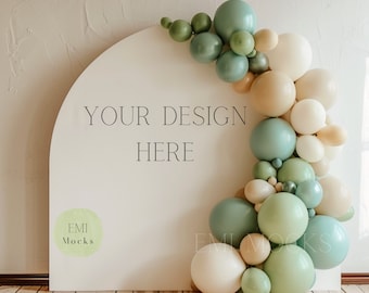 Balloon Arch Backdrop Mock Up - Balloon Mock Up - Balloon Backdrop Mock Up - Arch Mock Up - Arch Balloon Mock Up- Photography Backdrop Mock