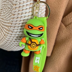 1pc Ninja Turle Keychain Ninja Turtle Character Anime Cartoon Gift for her for him