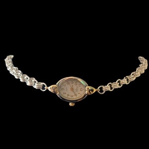 Gold and Silver Antique Watch Choker Necklace