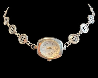 Steampunk Watch Clock Choker: Handmade Stainless Steel Time Piece