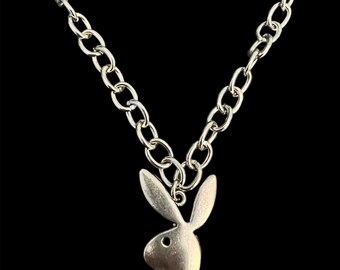 14Kソリッドゴールドプレイボーイバニーペンダントネックレス