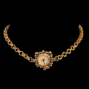 18k Gold Plated Handmade Chainmail Watch Choker Necklace