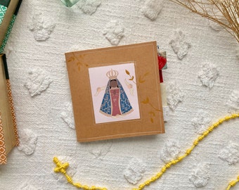handmade prayer journal, Our of Lady of Aparecida | Catholic junk journal