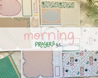 Morgengebet Kit, DIGITAL, printable Journaling Ephemera, Junk Journal