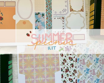 Sommer-Picknick-Kit, Journaling-Kit zum Ausdrucken