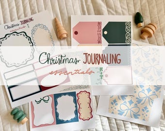 Weihnachten Journaling Essentials Kit, DIGITAL, printable Journaling Ephemera, Junk Journal